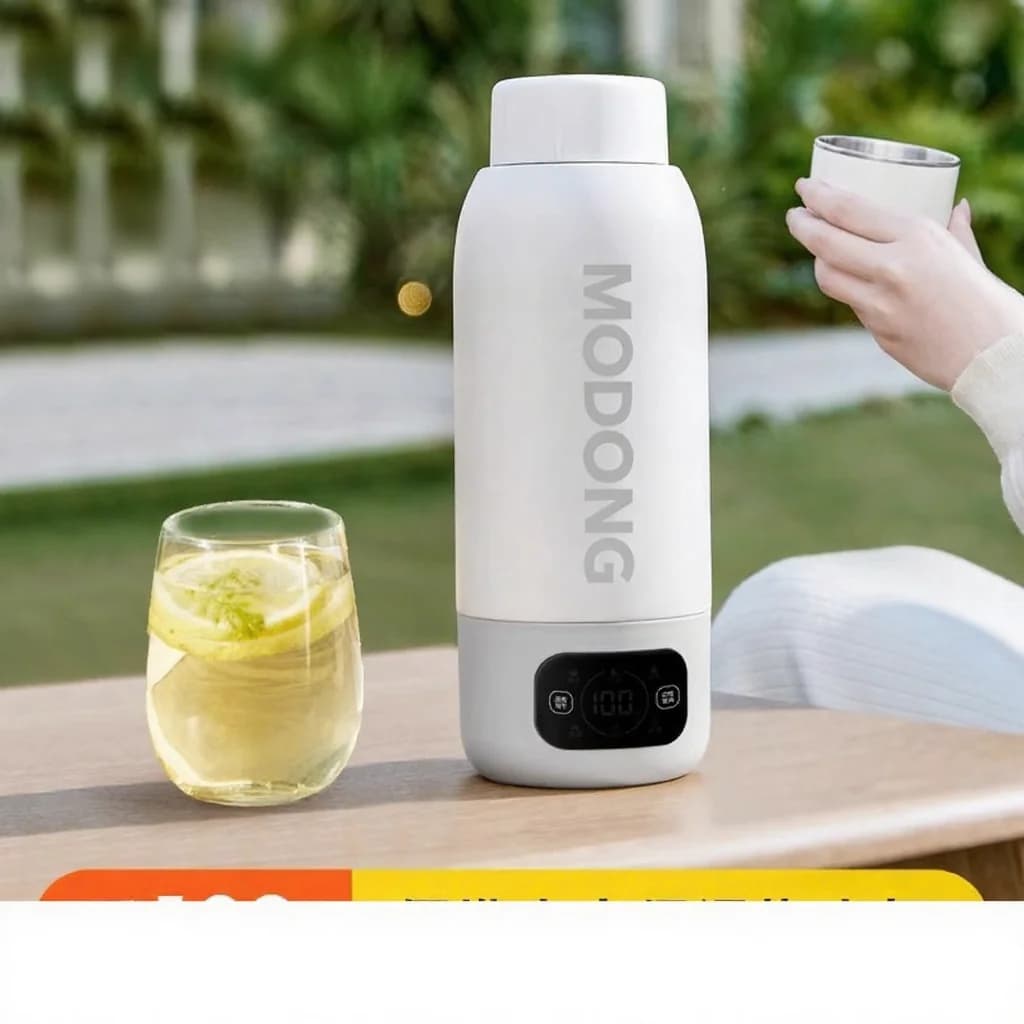 Przenośny elektryczny kubek turystyczny 600ml, wkład ze stali nierdzewnej 316