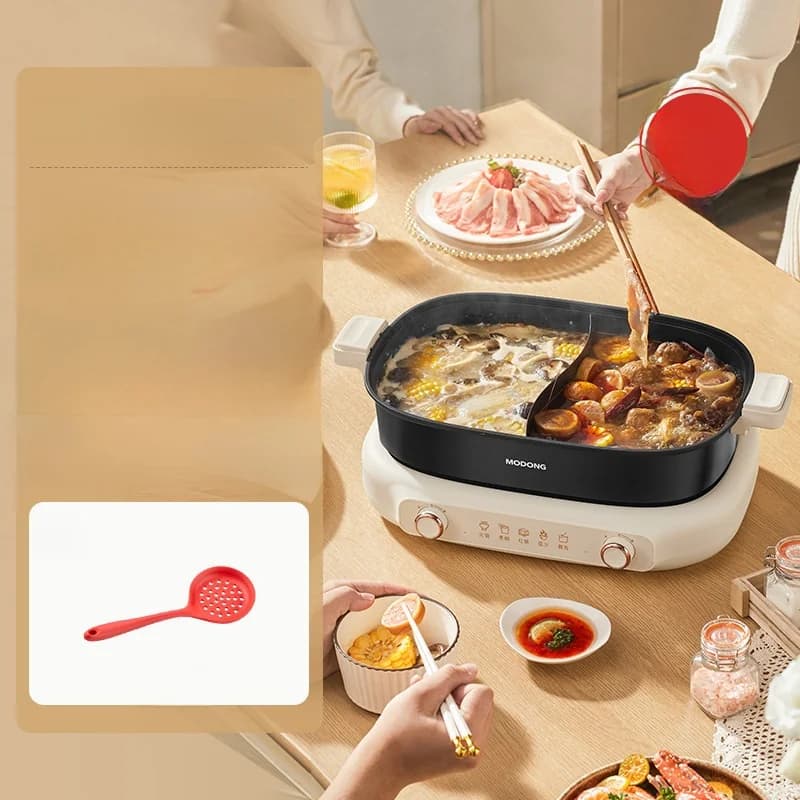 Dwudzielny elektryczny garnek do hot pot 7L z podwójną regulacją temperatury