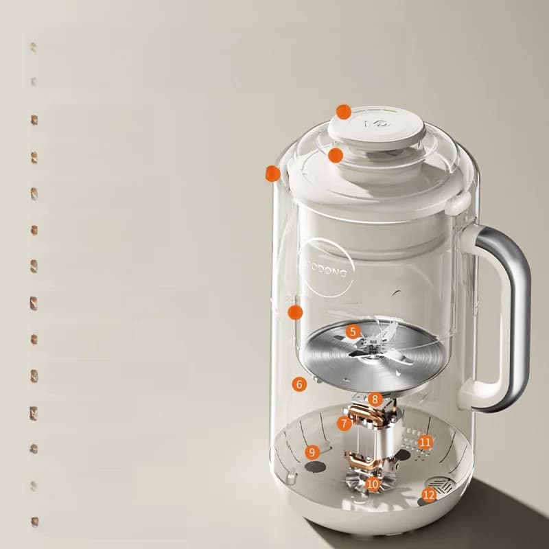Podgrzewany blender 1,2 l, sterowanie dotykowe, stal nierdzewna