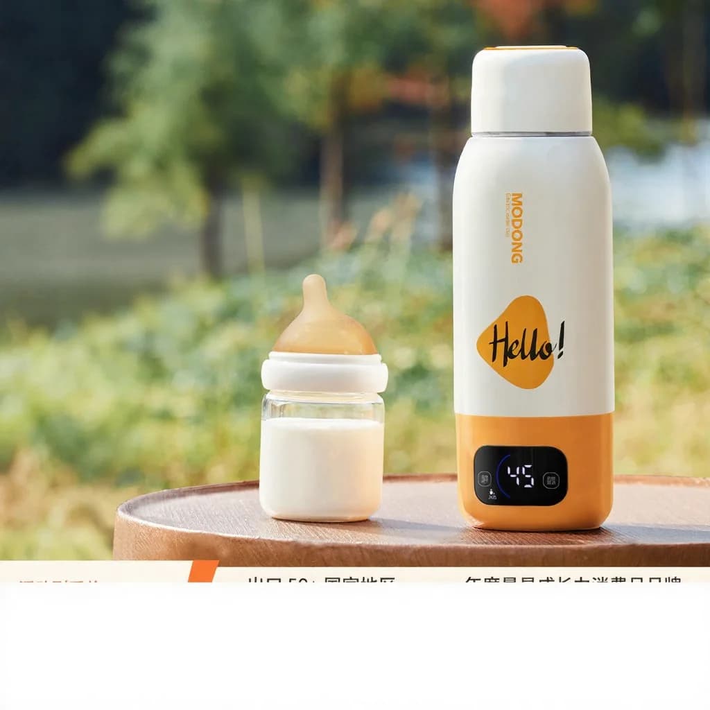 Przenośny kubek do podgrzewania mleka modyfikowanego dla dziecka 550 ml Ultra, gotowanie z zasilania sieciowego + bezprzewodowe podgrzewanie
