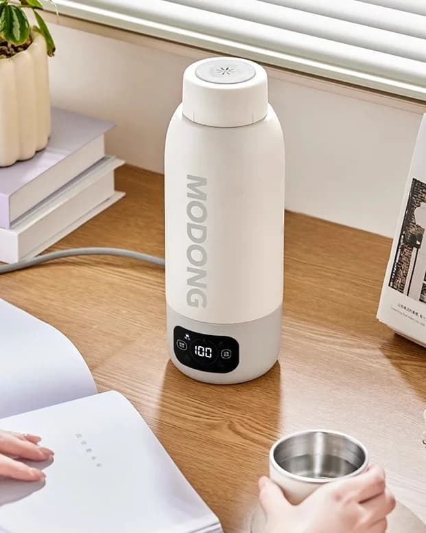 Przenośny elektryczny kubek podróżny 600ml, wkład ze stali nierdzewnej 316
