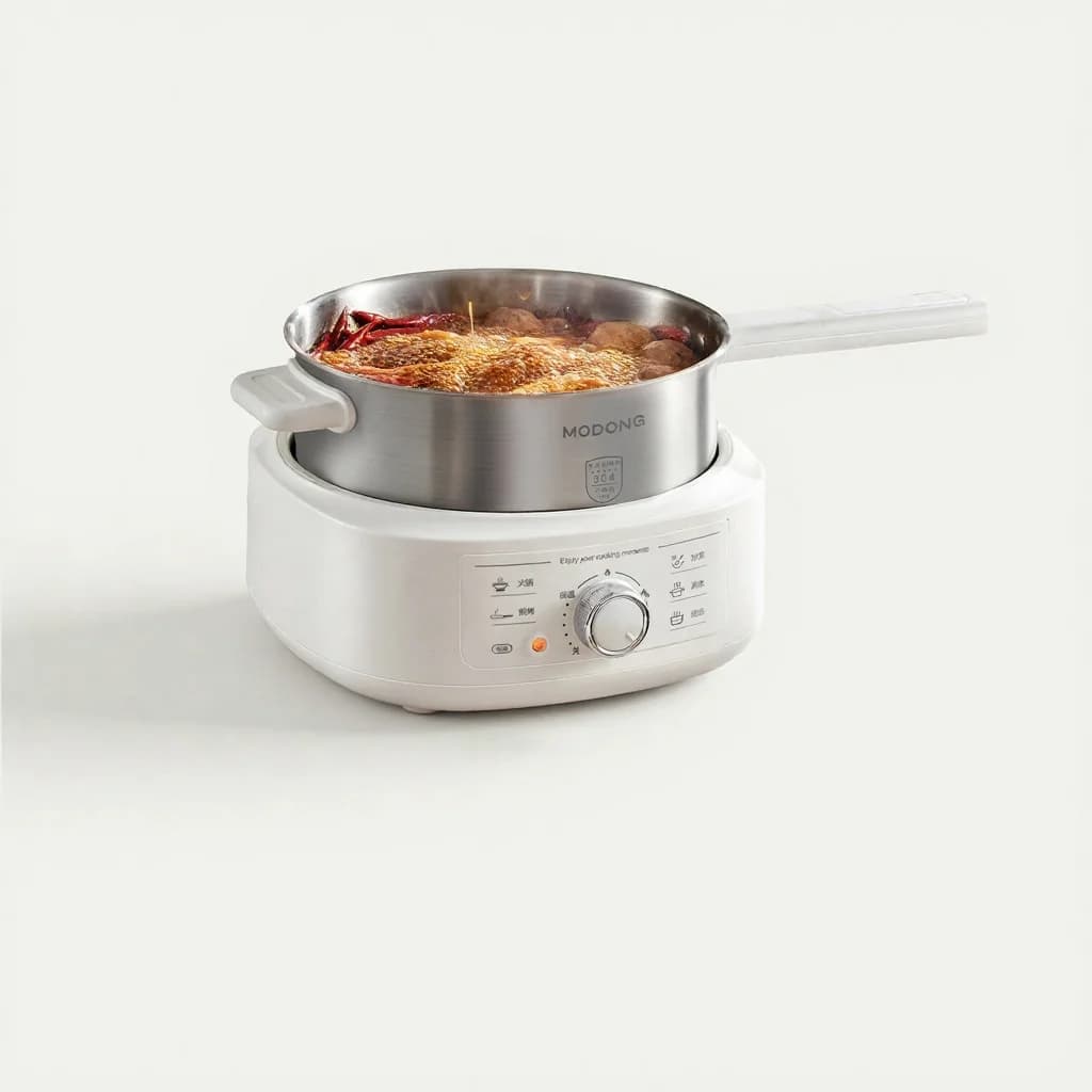 Elektryczny garnek do hot pot ze stali nierdzewnej z parowarem, 3L, 220V