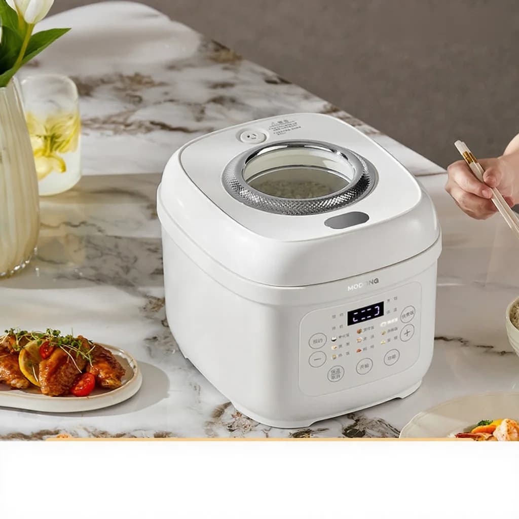 Elektryczny ryżowar 3L z ceramicznym garnkiem wewnętrznym, 600W
