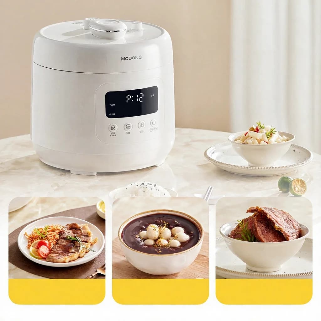 Elektryczny szybkowar 4L z wkładem ceramicznym, 800W, timer 17-24h