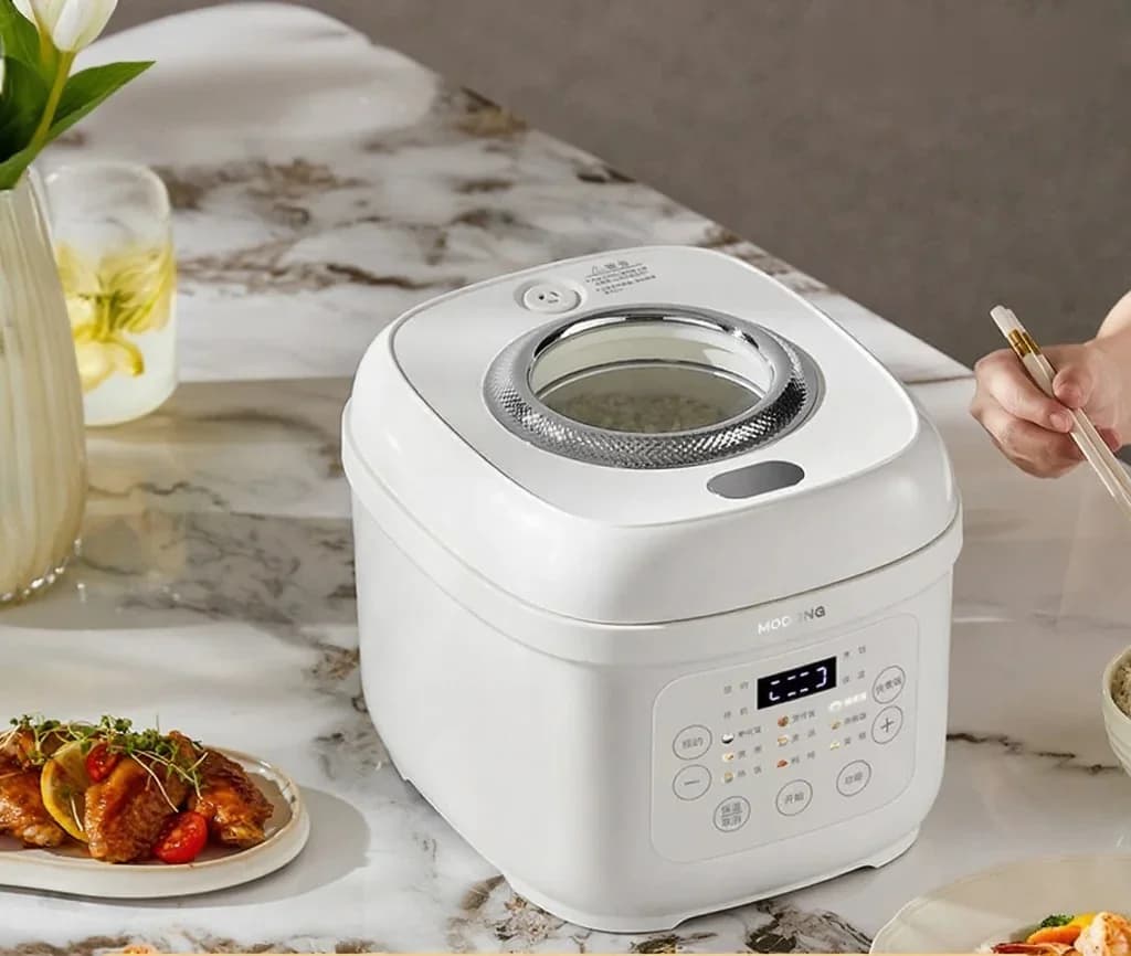 Elektryczny ryżowar 3L z ceramicznym garnkiem wewnętrznym, 600W