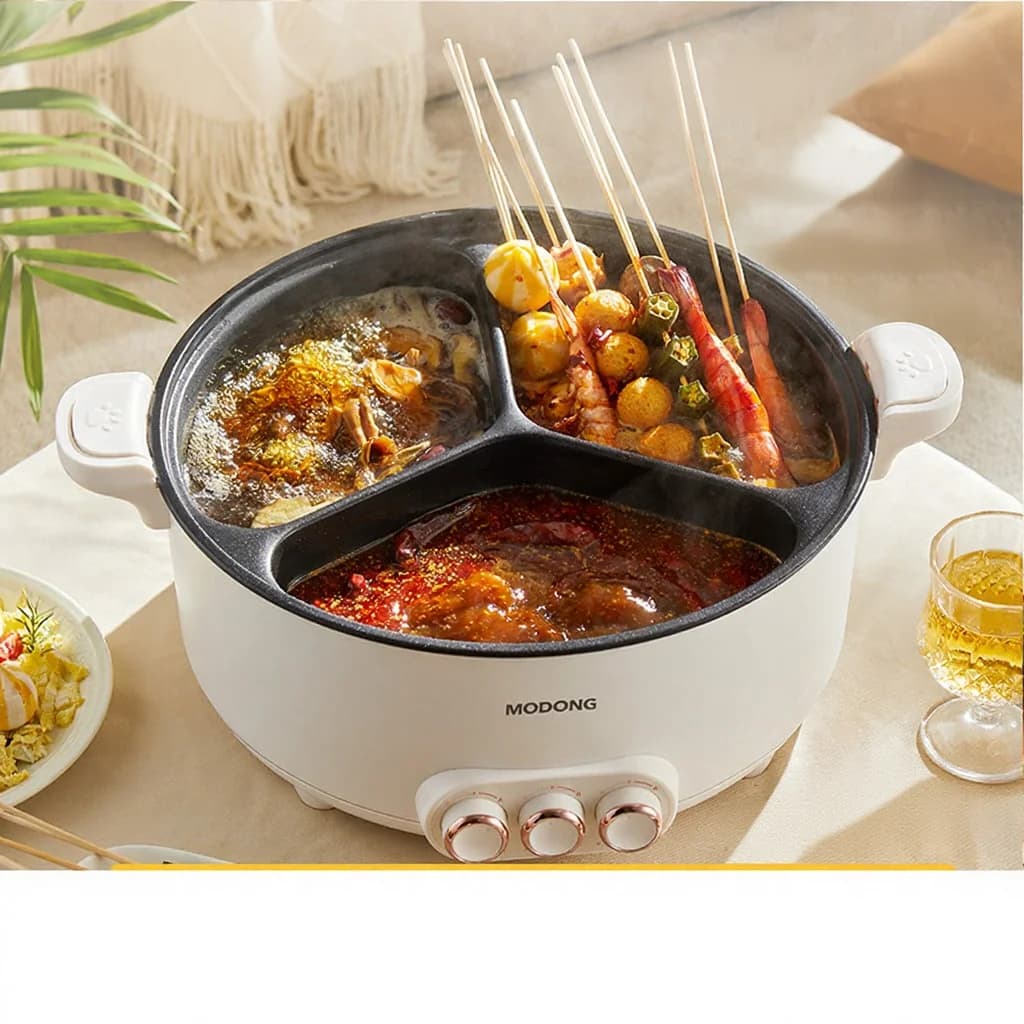 Elektryczny garnek do hot pot z przegrodą 6L-8L, 220V, 5-6 osób
