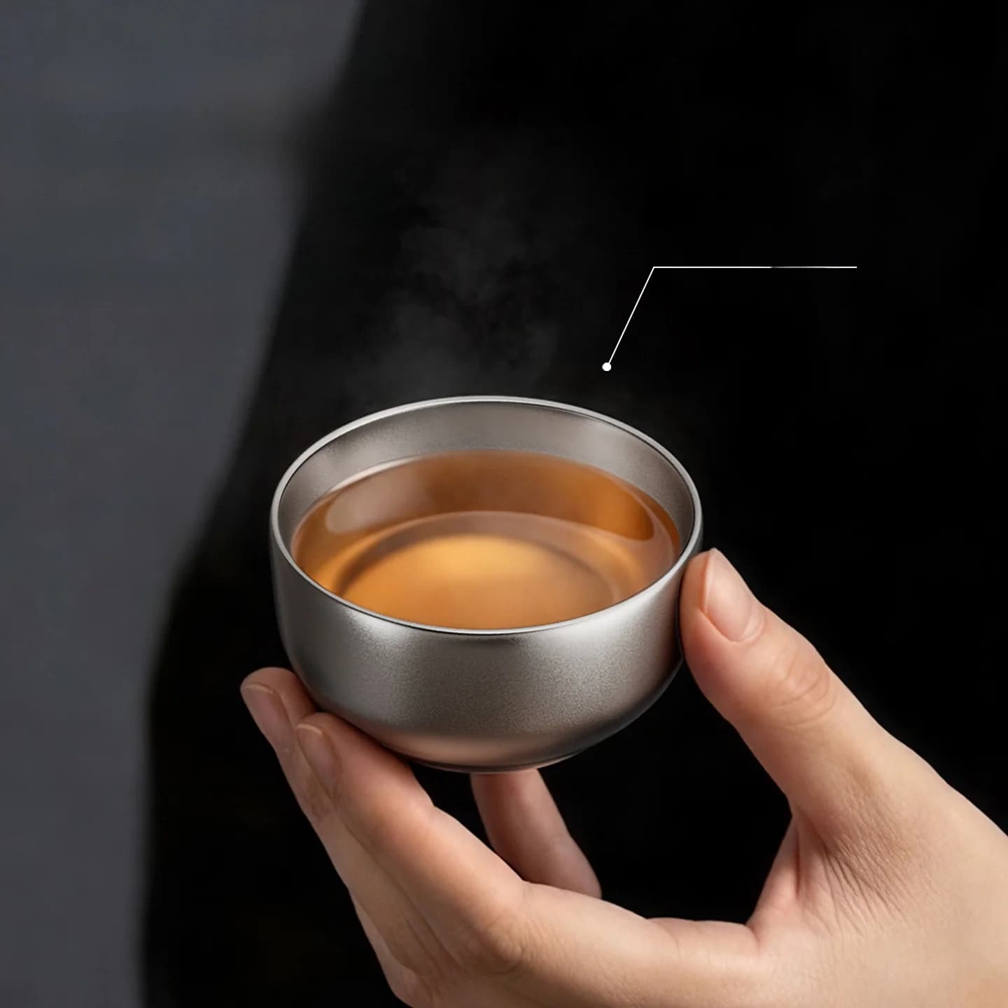 Zestaw filiżanek gongfu z czystego tytanu 55ml ręcznie wykonane, gładkie wykończenie