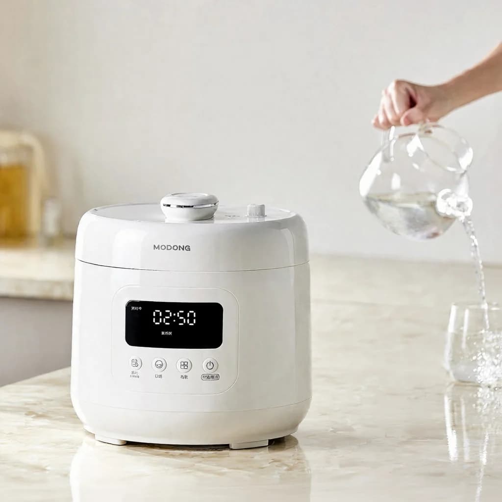 Elektryczny szybkowar 4L z wkładem ceramicznym, 800W, timer 17-24h