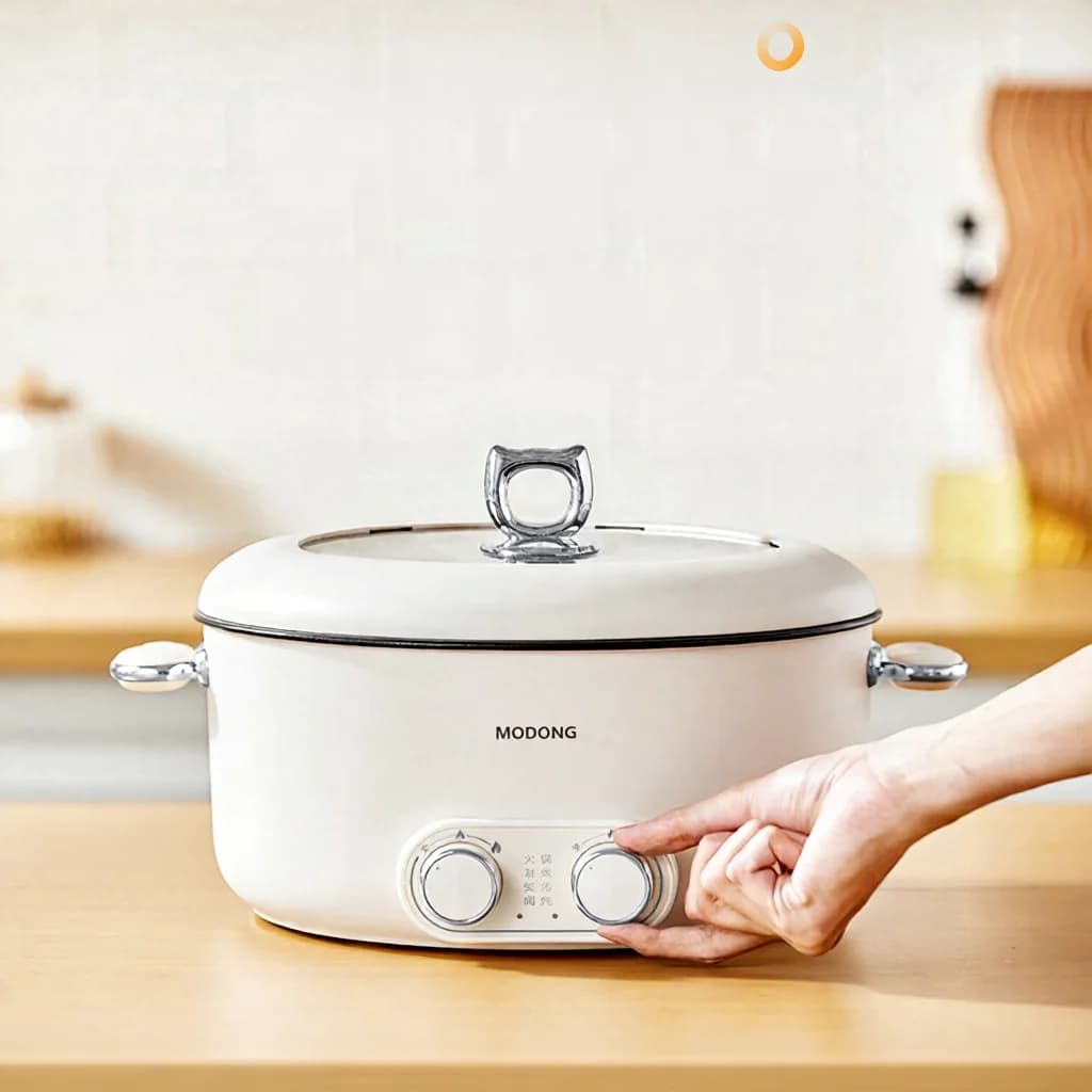 Elektryczny garnek hot pot z podwójną kontrolą 6L, duża pojemność, nieprzywierający