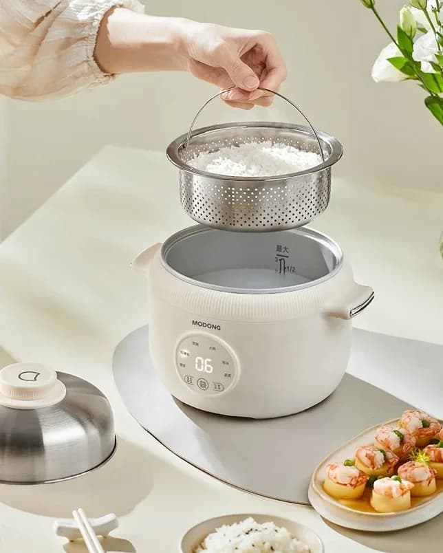 Mini elektryczny ryżowar 1.6L z ceramicznym wkładem