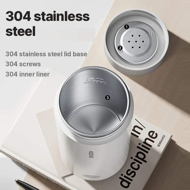 Przenośny elektryczny kubek grzewczy 304 stal nierdzewna 300ml 220V