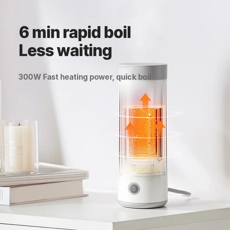 Przenośny elektryczny kubek grzewczy z wkładem 304, 300 ml