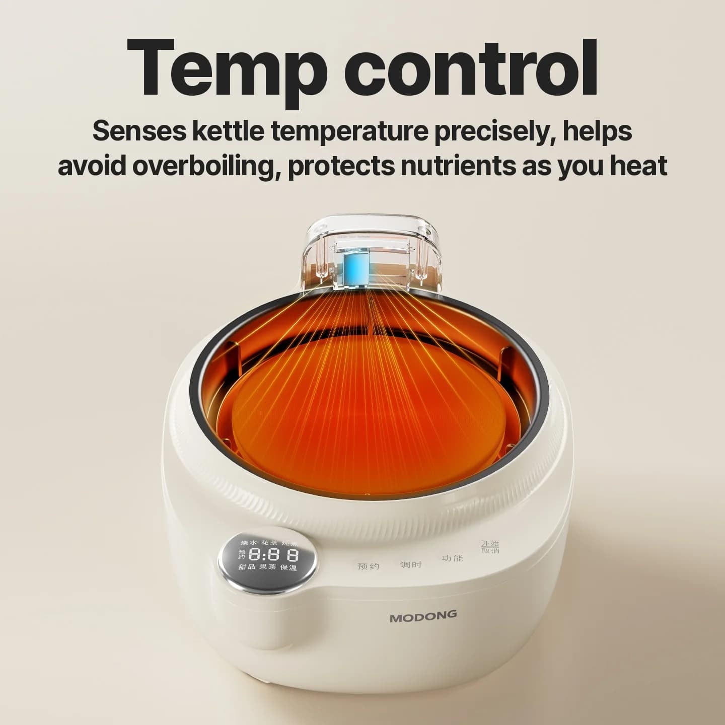 Szklany czajnik elektryczny z regulacją temperatury, 1 l
