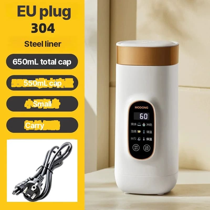 Przenośny elektryczny kubek grzewczy z funkcją utrzymywania ciepła