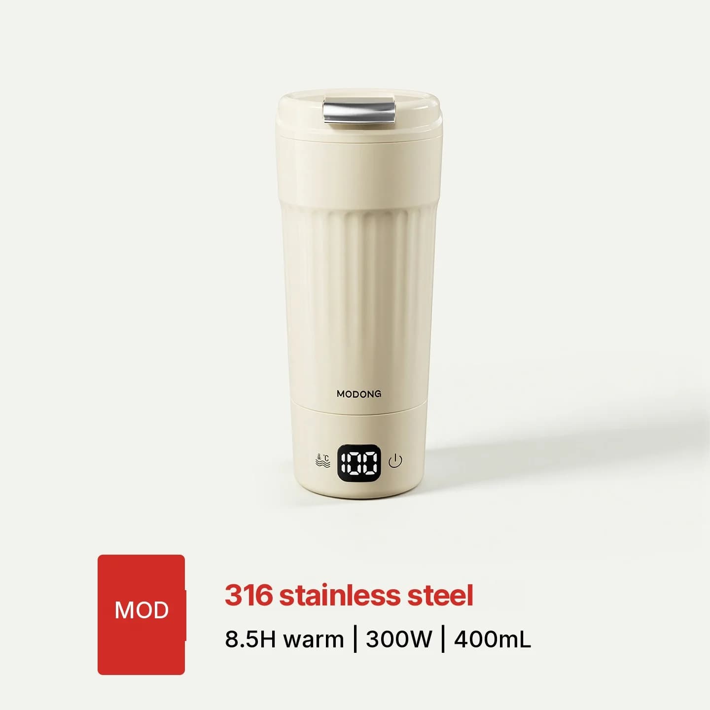 Przenośny elektryczny kubek grzewczy, 400mL, 7 ustawień temperatury