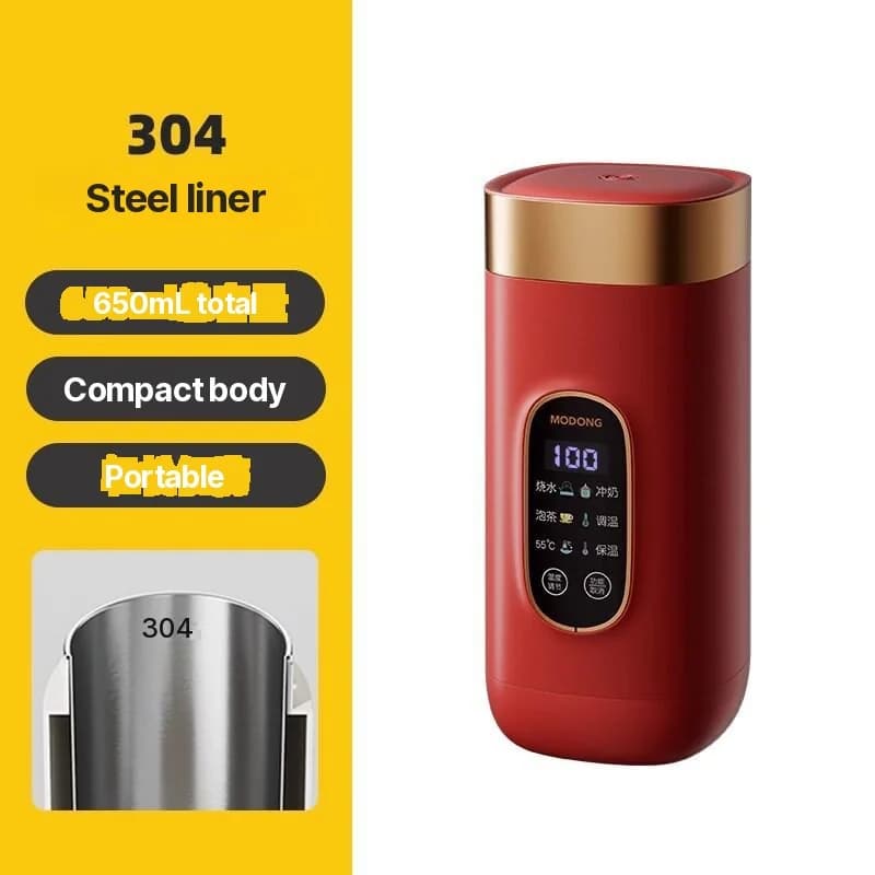 Przenośny elektryczny kubek grzewczy do wody 650ml 304 Liner 220V