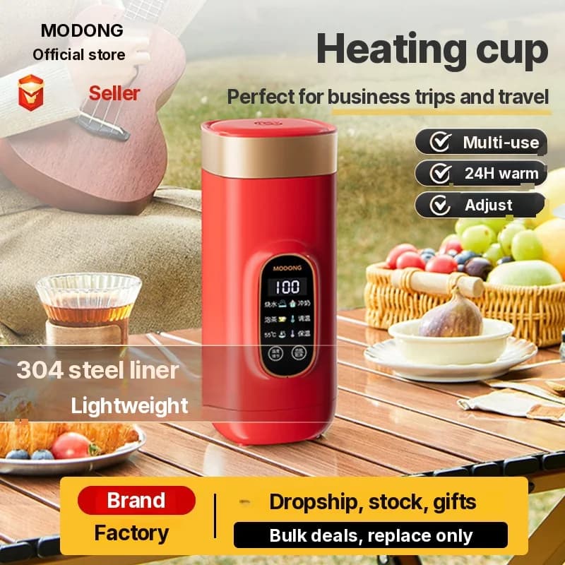Przenośny elektryczny kubek grzewczy do wody 650ml 304 Liner 220V
