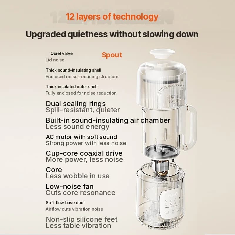 Blender grzewczy 1,2 l z panelem dotykowym, szklany корпус