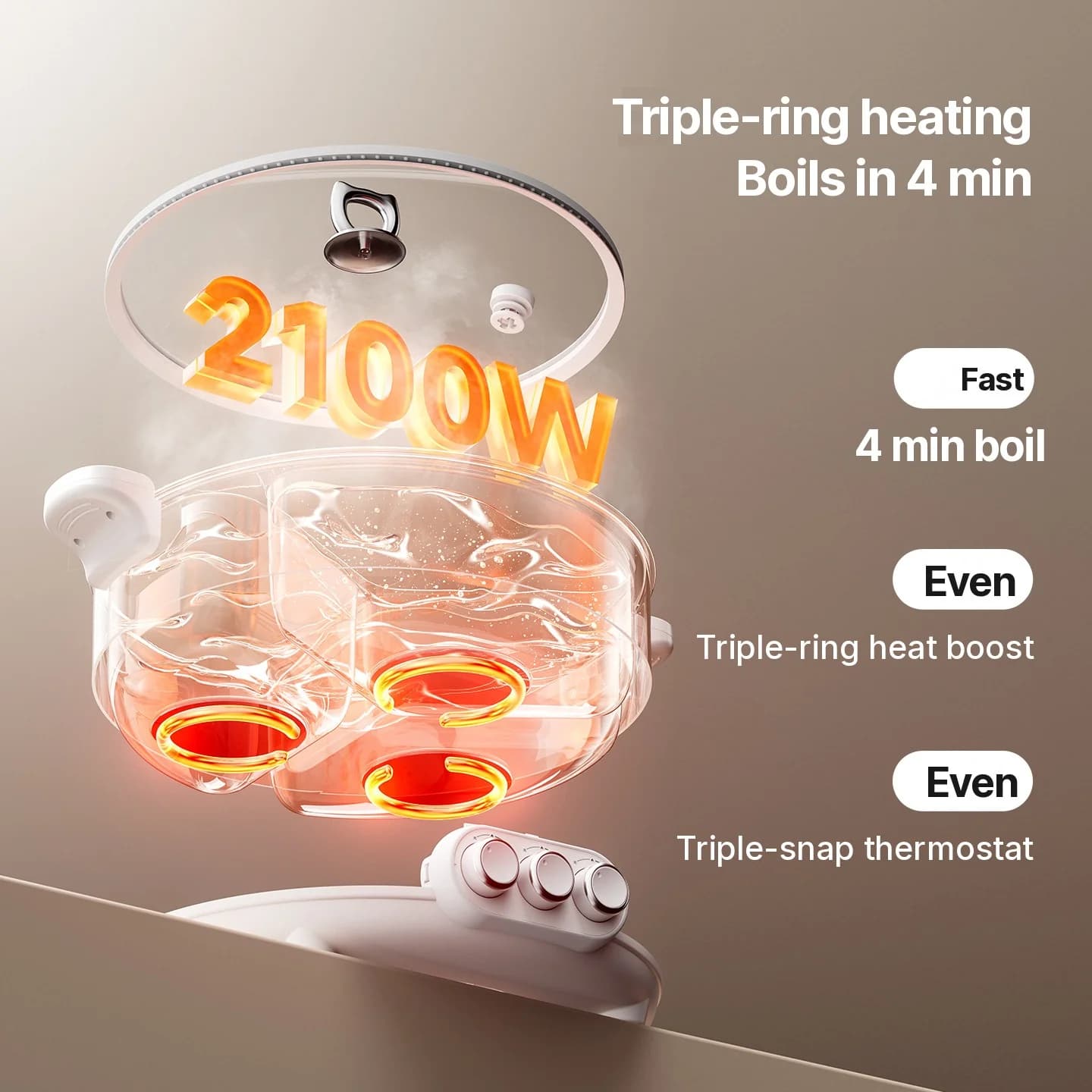 Elektryczny garnek do hot pot z przegrodą, 5,6L/8L, 220V