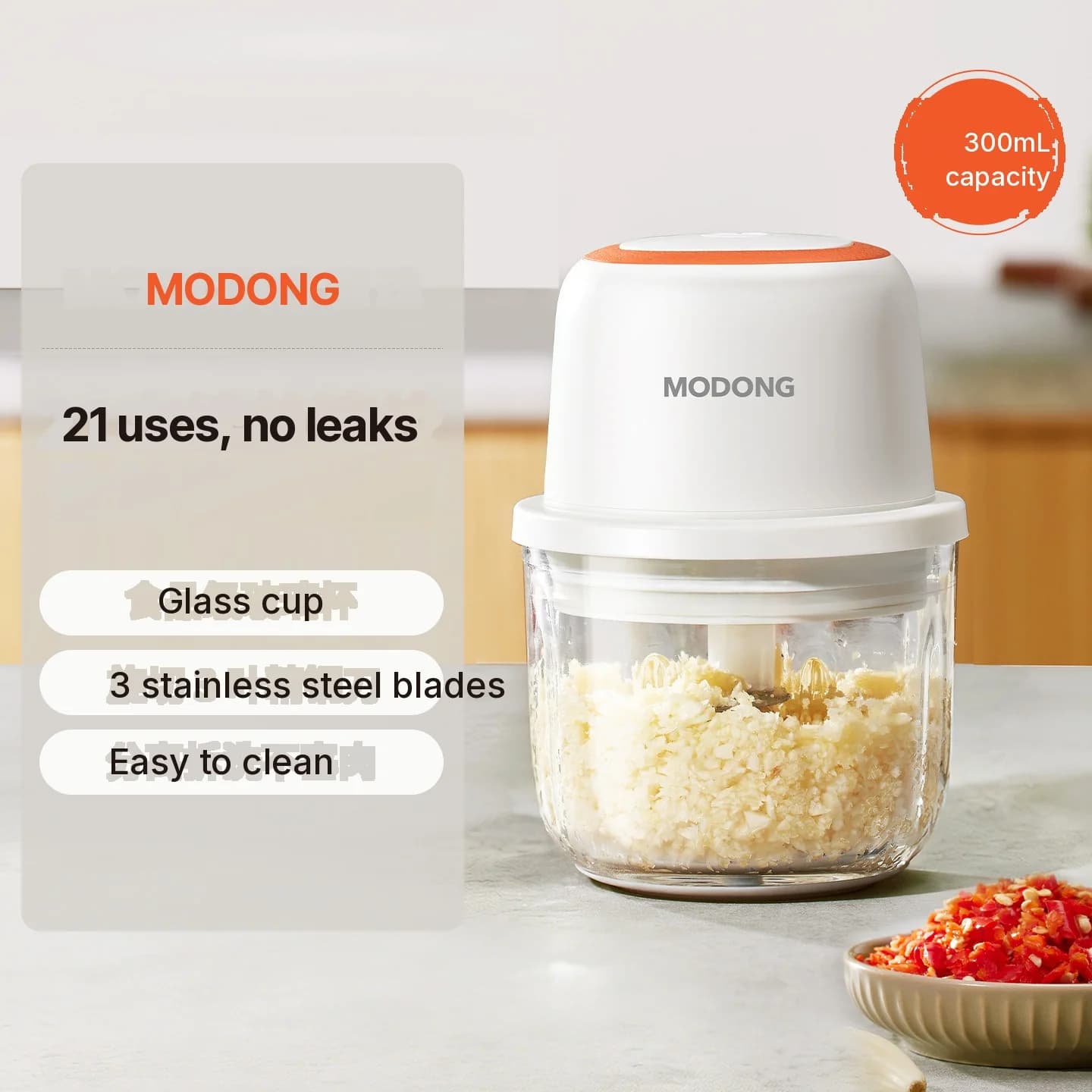 Elektryczna siekaczka do czosnku Mini Food Processor 300ml 5V 45W