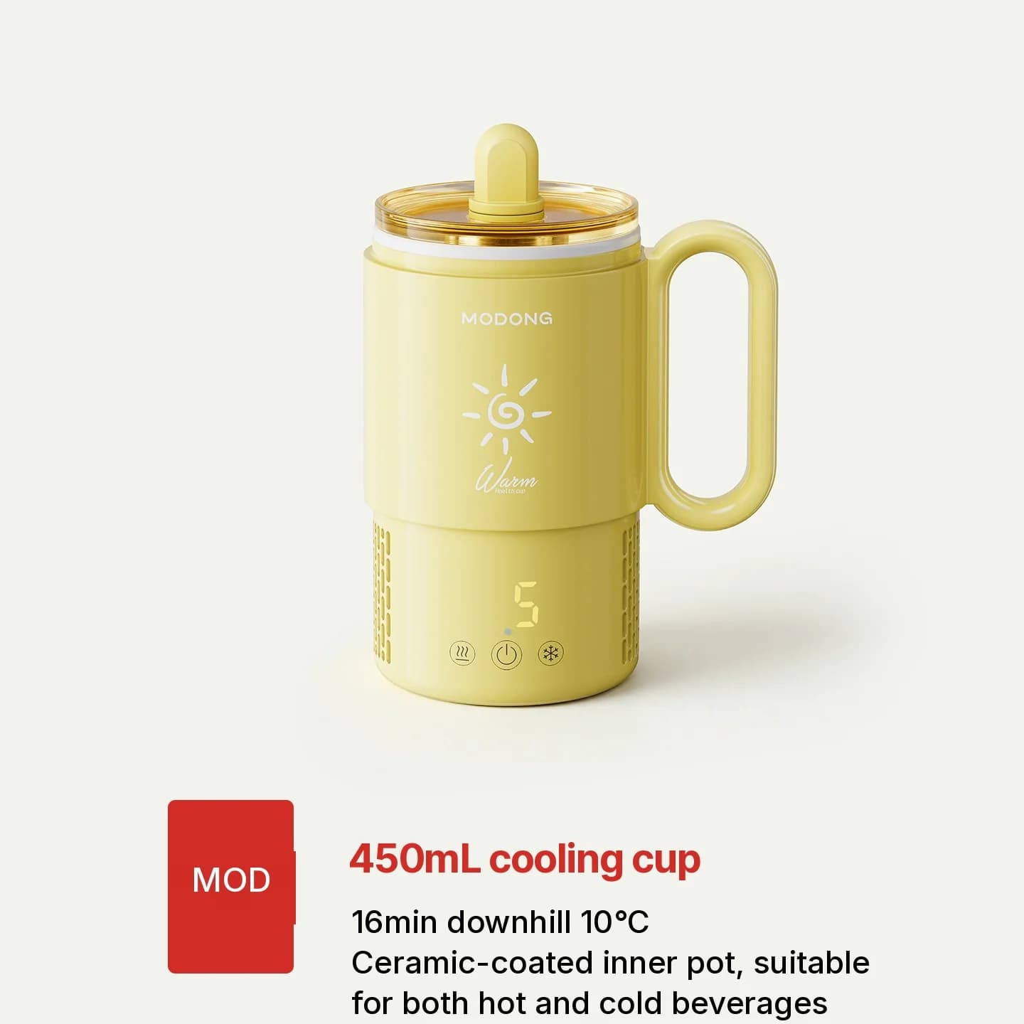 Przenośny kubek grzejący i chłodzący 450 ml 36 W sterowanie dotykowe