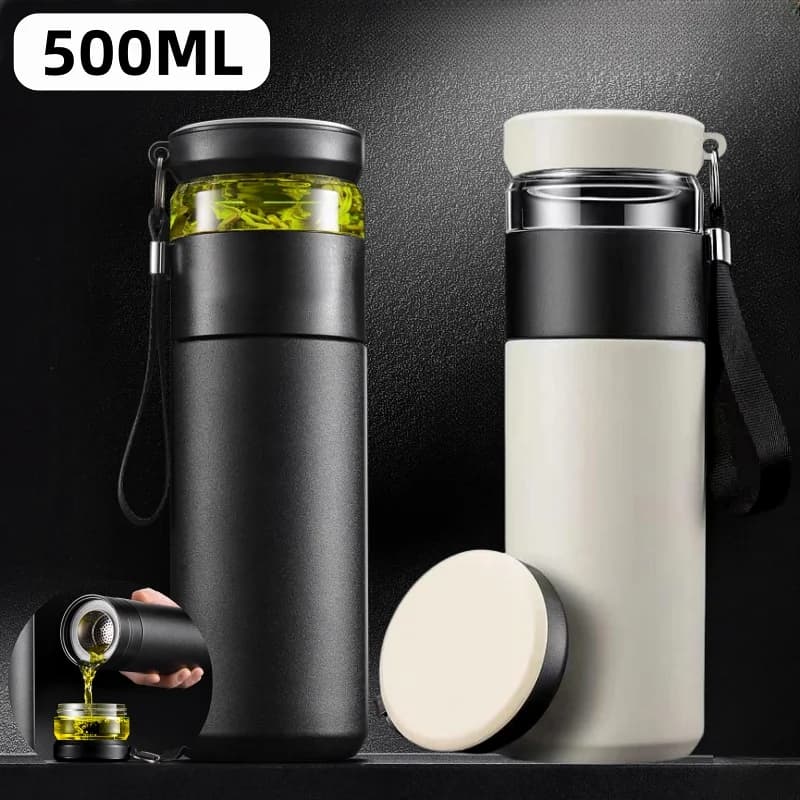 Butelka próżniowa 500 ml z zaparzaczem do herbaty