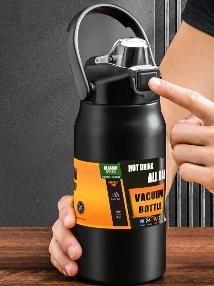 Duży termos sportowy ze słomką 0.8-1.5L