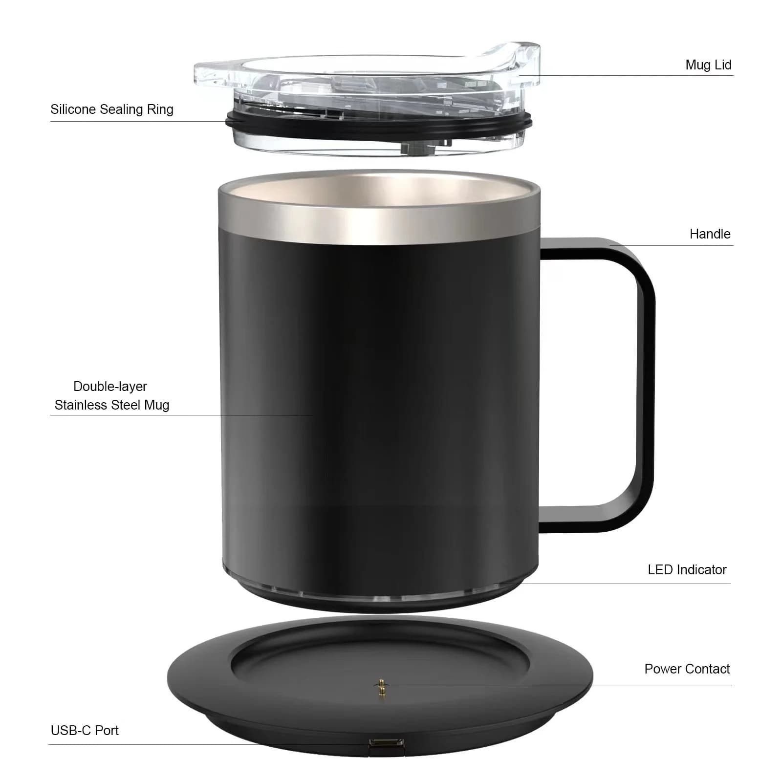 Podgrzewany kubek do kawy USB 12oz