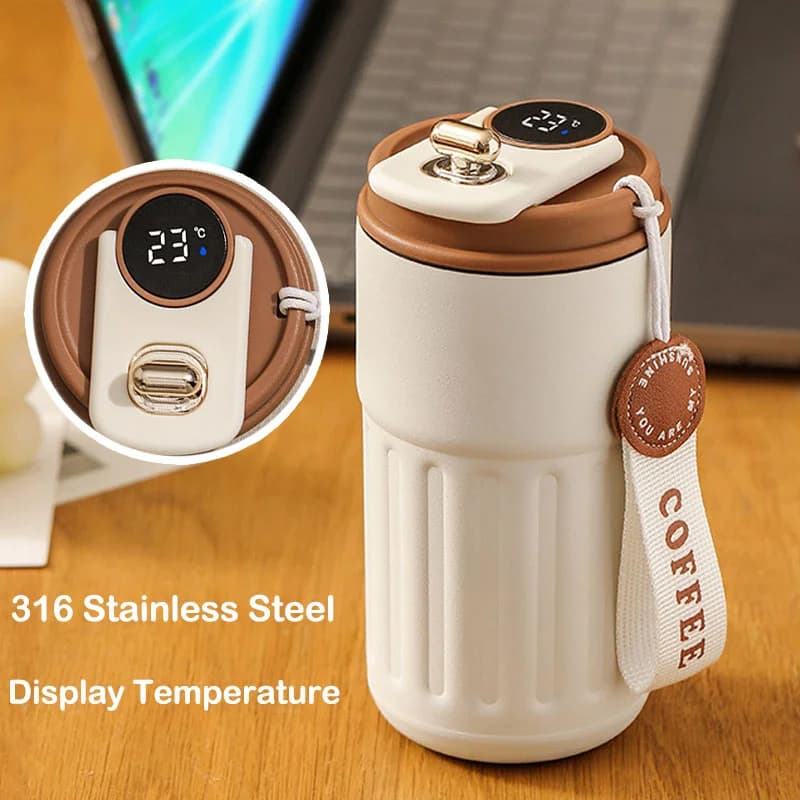 Kubek termiczny 450 ml z wyświetlaczem temperatury