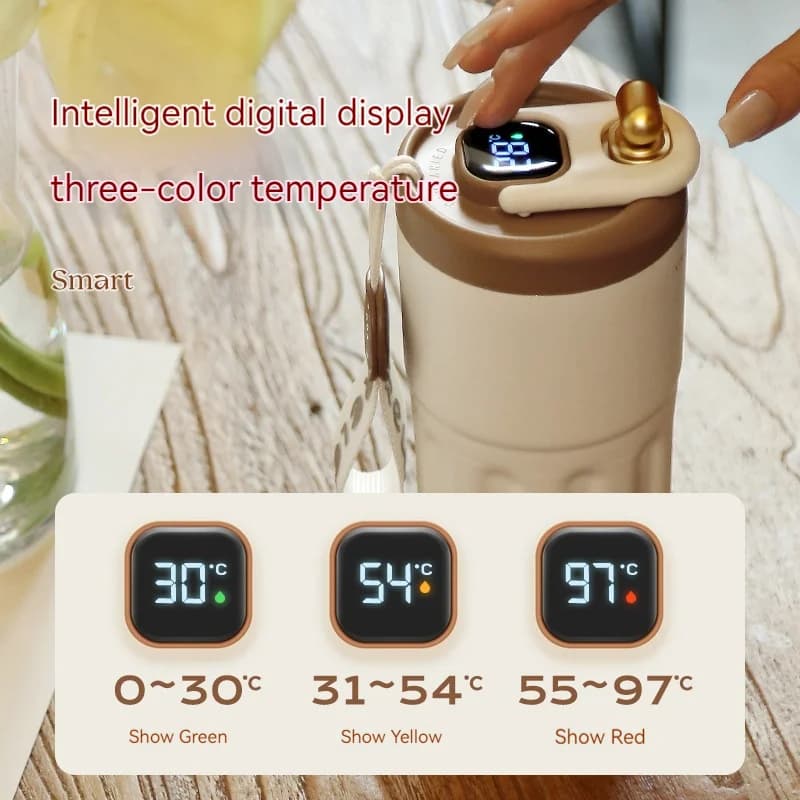 Butelka termiczna 450 ml z wyświetlaczem temperatury